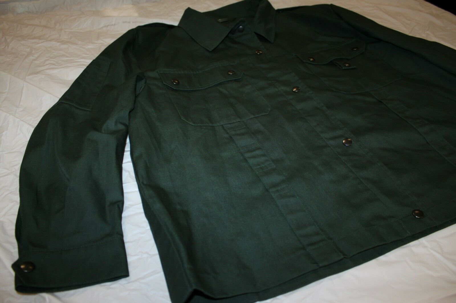 German Military Firmen NR 524 Button Zipper Shirt Medium Officer Green Euro 19