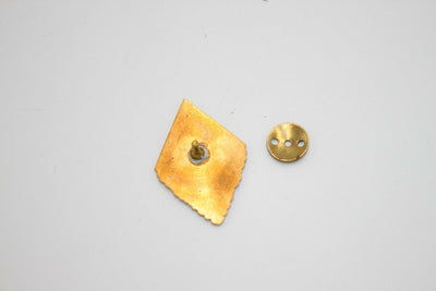 Vintage East German Officer Military Academy Badge Screwback MDI School Pin Army