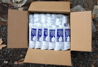 SOS Emergency Purified Drinking Water Packets