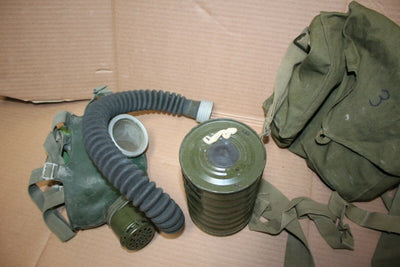 Surplus Soviet Gas Mask GP4 Civilian NBC Protection Filter Case Russian Military