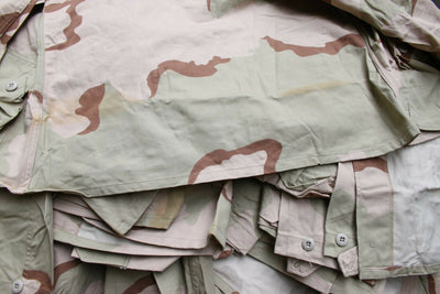 NEW w/ Stains USGI Medium Reg 3 Color Desert Camo Field Combat Shirt BDU Military US Army USA NYCO