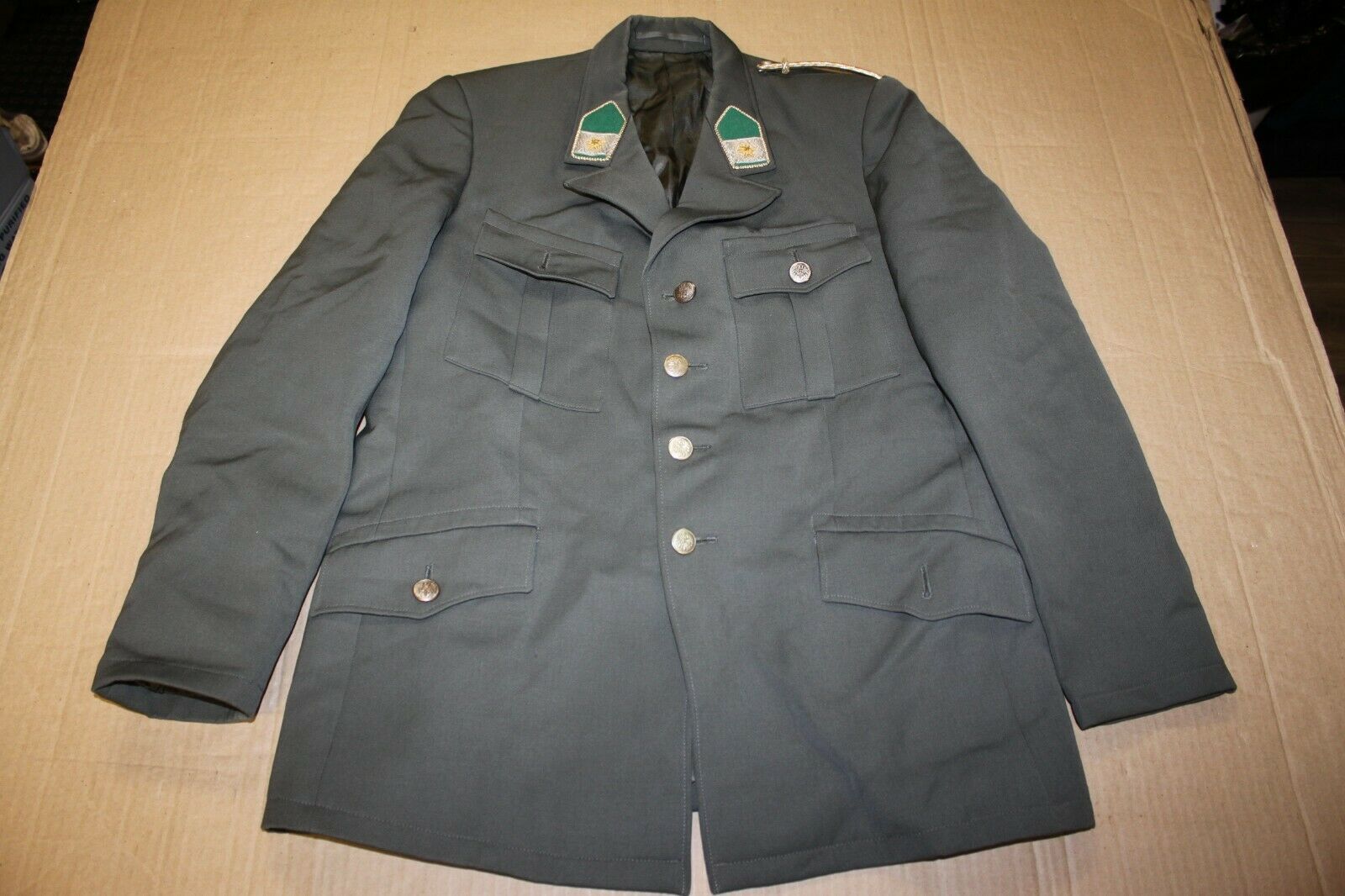 Military Swiss Gaberdine Wool/Poly Dress Jacket Officers Austria German Coat 40R