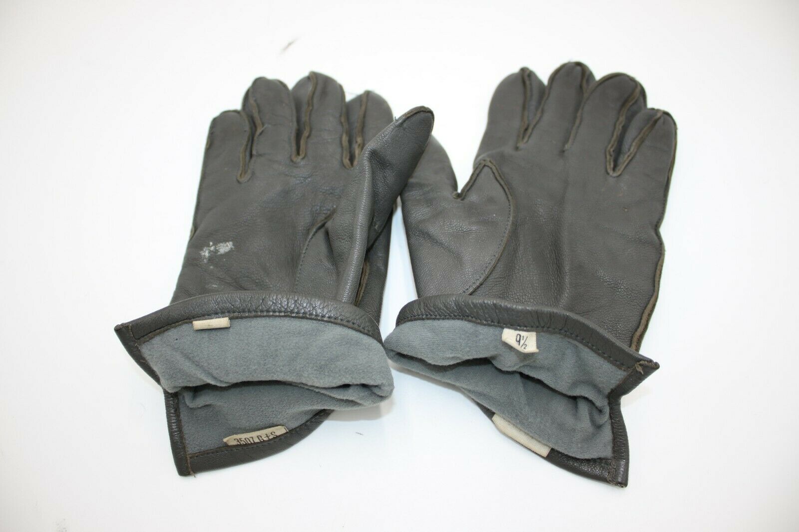 Army Light Duty Leather Work Glove- Black - Medium