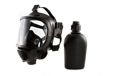 MIRA Safety CM-6M Tactical Gas Mask w/ Canteen - Full-Face Respirator for CBRN Defense
