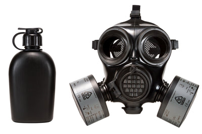 MIRA Safety CM-7M Military Gas Mask w/ Canteen - CBRN Protection Military Special Forces, Police Squads, and Rescue Teams