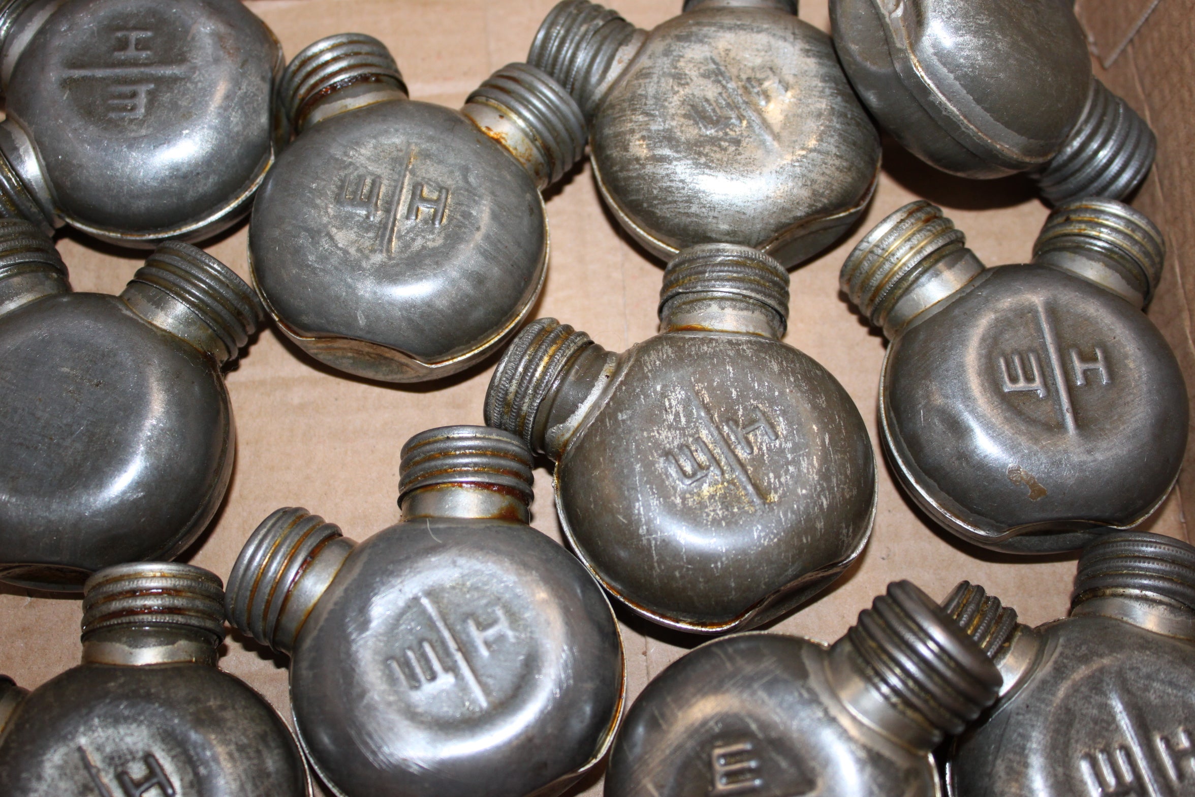 USED USSR Soviet Army Mosin Nagant Double Compartment Oiler Dual 2 Cells Bottle Can Holder for Rifle Cleaning