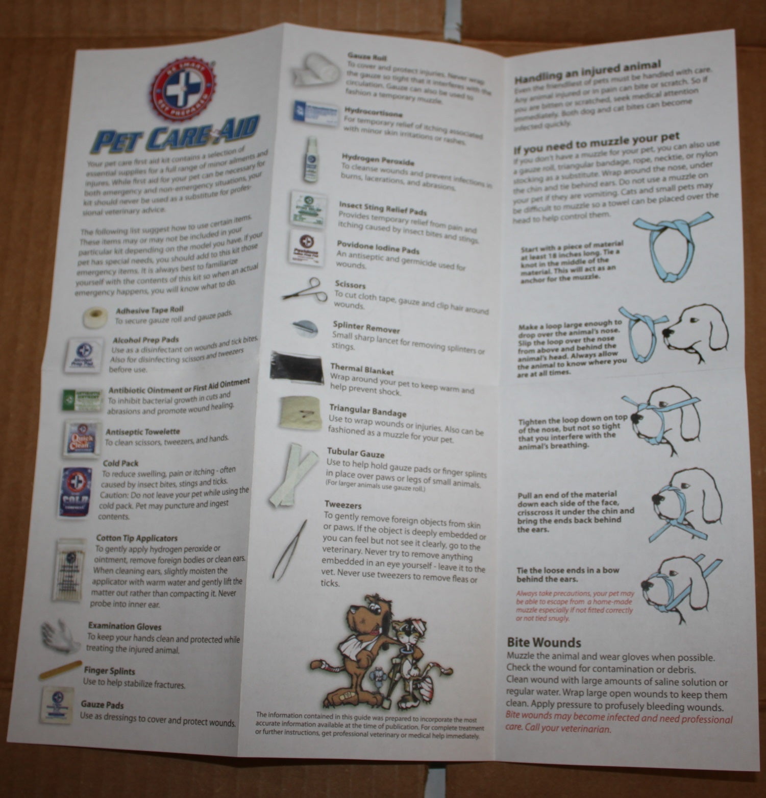 Pet Care First Aid Booklet