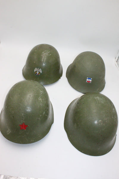 Used Serbian Yugoslav M59/85 Military Surplus Steel Helmet w/ Straps
