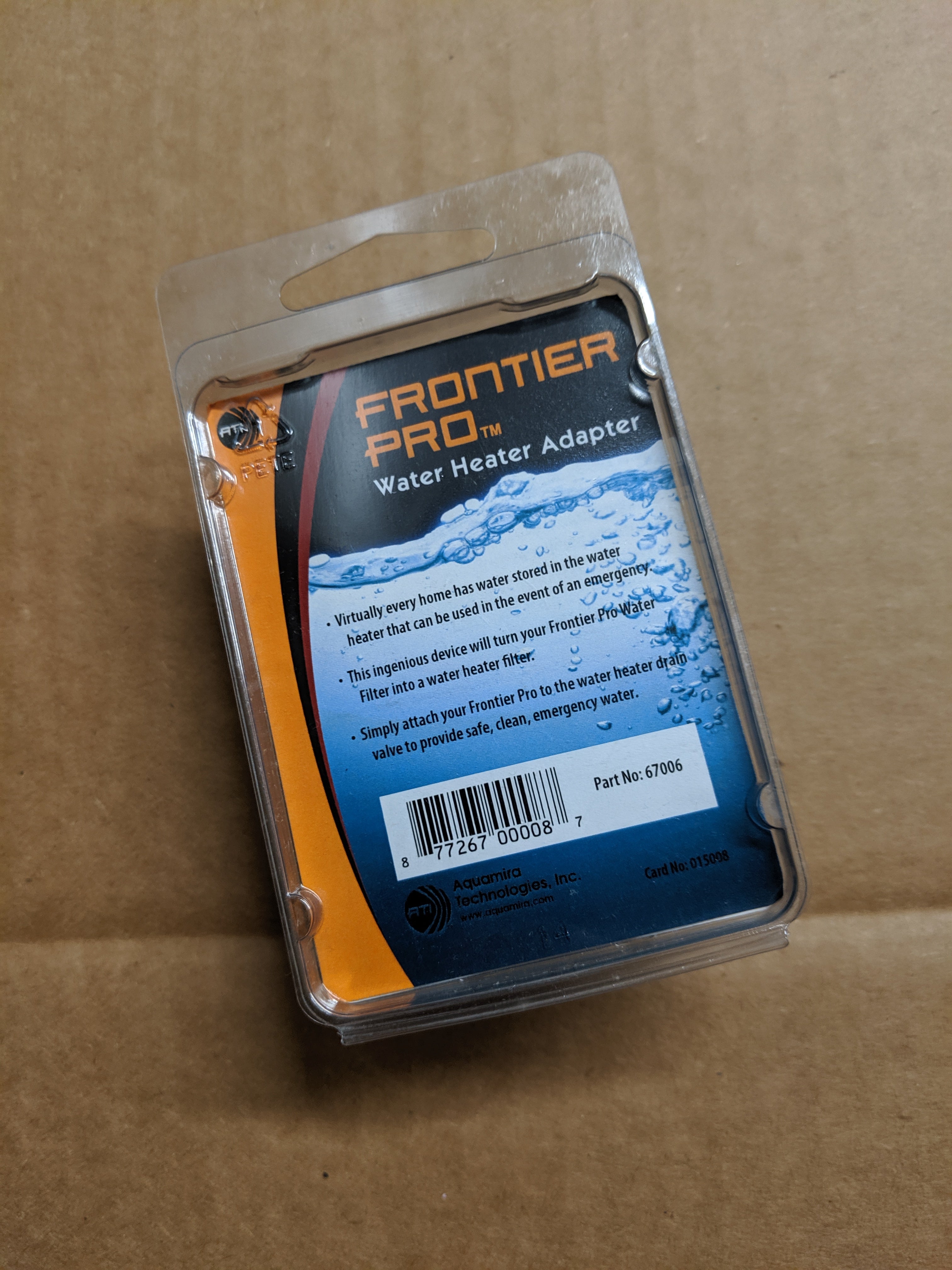 Frontier Pro Water Heater Adapter