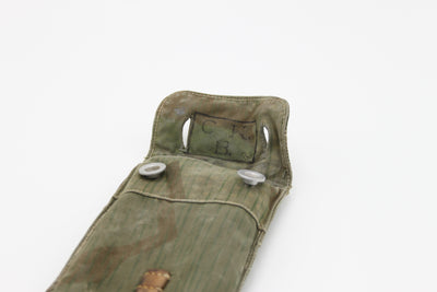 Vintage Swiss Tent Poles and Pegs with Splinter Camo Pouch