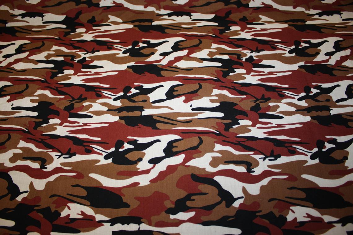 Dark Brown Desert Camouflage 100% Cotton Material