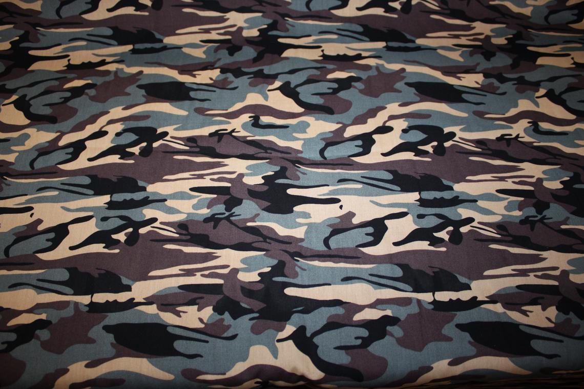 Multi-Camo Tundra Camouflage 100% Cotton Material
