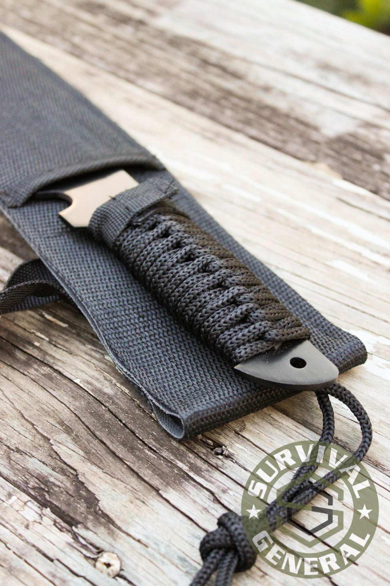 20" Black Machete Knife with Sheath