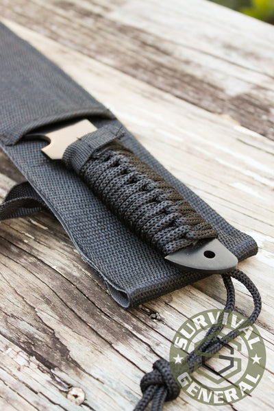 20" Black Machete Knife with Sheath