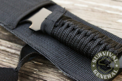 20" Black Machete Knife with Sheath