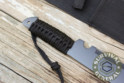 20" Black Machete Knife with Sheath