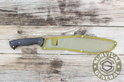 20" Machete Knife Blade with OD Green Sheath