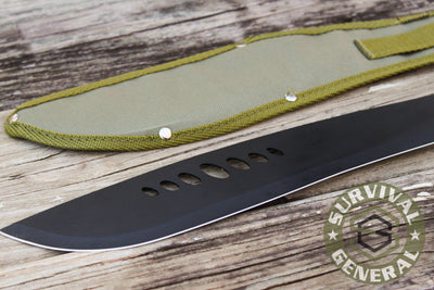 20" Machete Knife Blade with OD Green Sheath