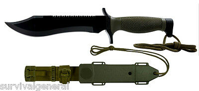 12" Bowie Style Fixed Blade Survival Hunting Knife 