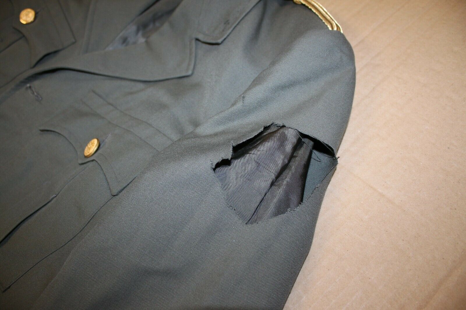 Military Swiss Gaberdine Wool/Poly Dress Jacket Officers French German Coat