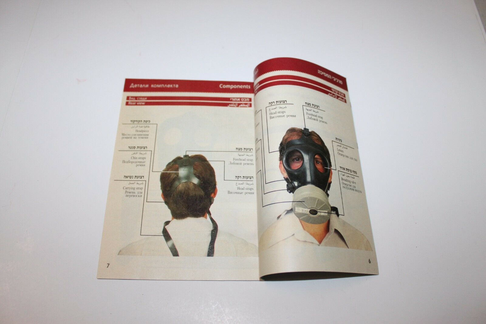 Israeli Gas Mask Military NATO Filter Protection Booklet Hebrew Instructions