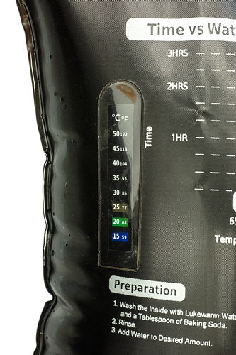 5 Gallon Solar Shower With Thermometer Outdoor Camping Survival