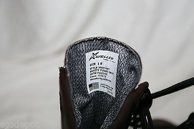 US WELLCO Boots Military Steel Toe Flight Waterproof 5R Vibram Sole Navy Brown Deck NEW