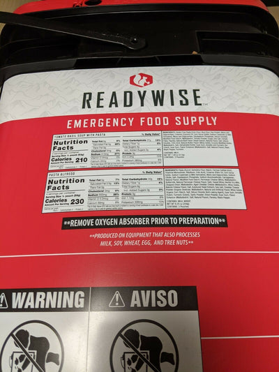 ReadyWise Emergency Natural Disaster Survival Food SHTF Entrees 25 YSL Family US