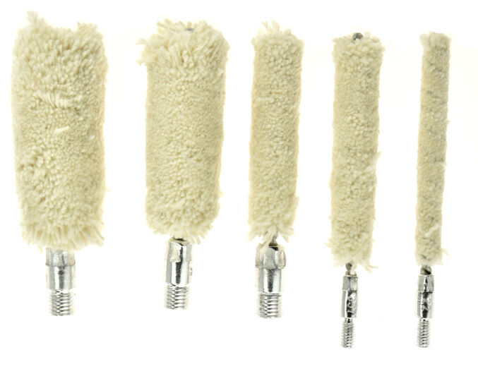 5pc Cotton Swab Cleaning Brush Mop Set 22 Cal 38 12 20 410 Gauge Rifle Pistol