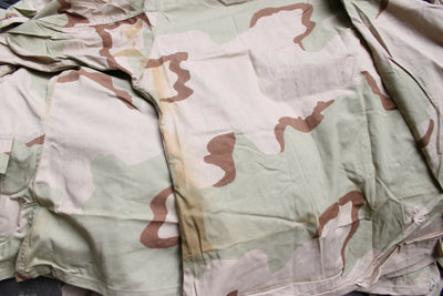NEW w/ Stains USGI Medium Reg 3 Color Desert Camo Field Combat Shirt BDU Military US Army USA NYCO