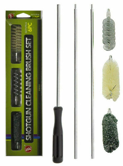6pc Universal Shotgun Cleaning Kit 12 Gauge Aluminum Rod Gun Survival