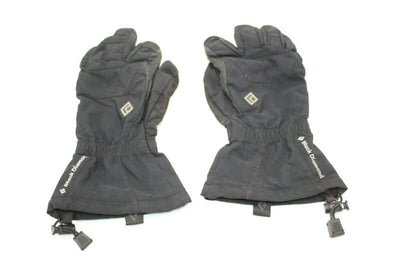 Used Black Diamond Leather Gloves Gore-Tex Men's Medium Black Ski Snow Warm Med