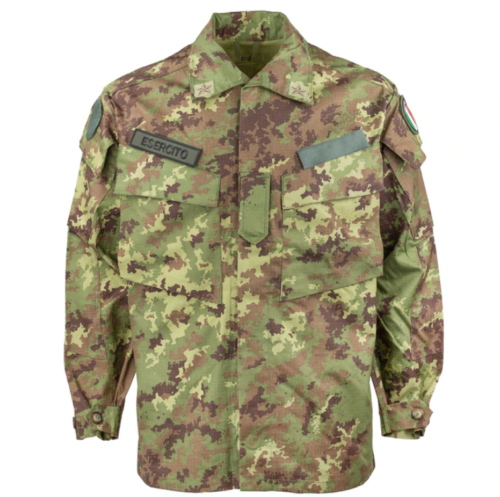 Genuine Italian Army Rip Stop Vegetato Camo ACU Shirt Combat Field BDU Top Med R