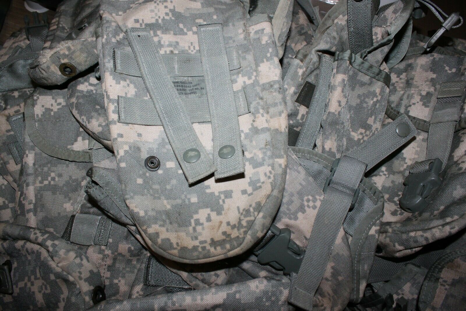 (2) MOLLE Entrenching Tool E-Tool Carrier Pouch ACU Camo First Aid Fanny Pack USA