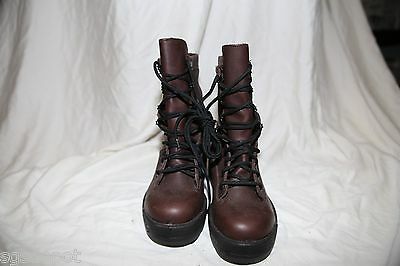 US WELLCO Boots Military Steel Toe Flight Waterproof 5R Vibram Sole Navy Brown Deck NEW