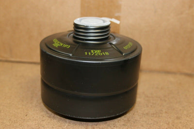 Large Military Gas Mask Black Filter 40mm NATO fits Israeli MP5 Canister NEW