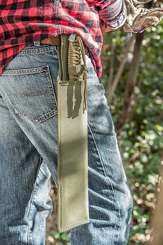 19" Stainless Steel Chinese Sword with Rope-Wrapped Handle, Blade Holes With Nylon Sheath