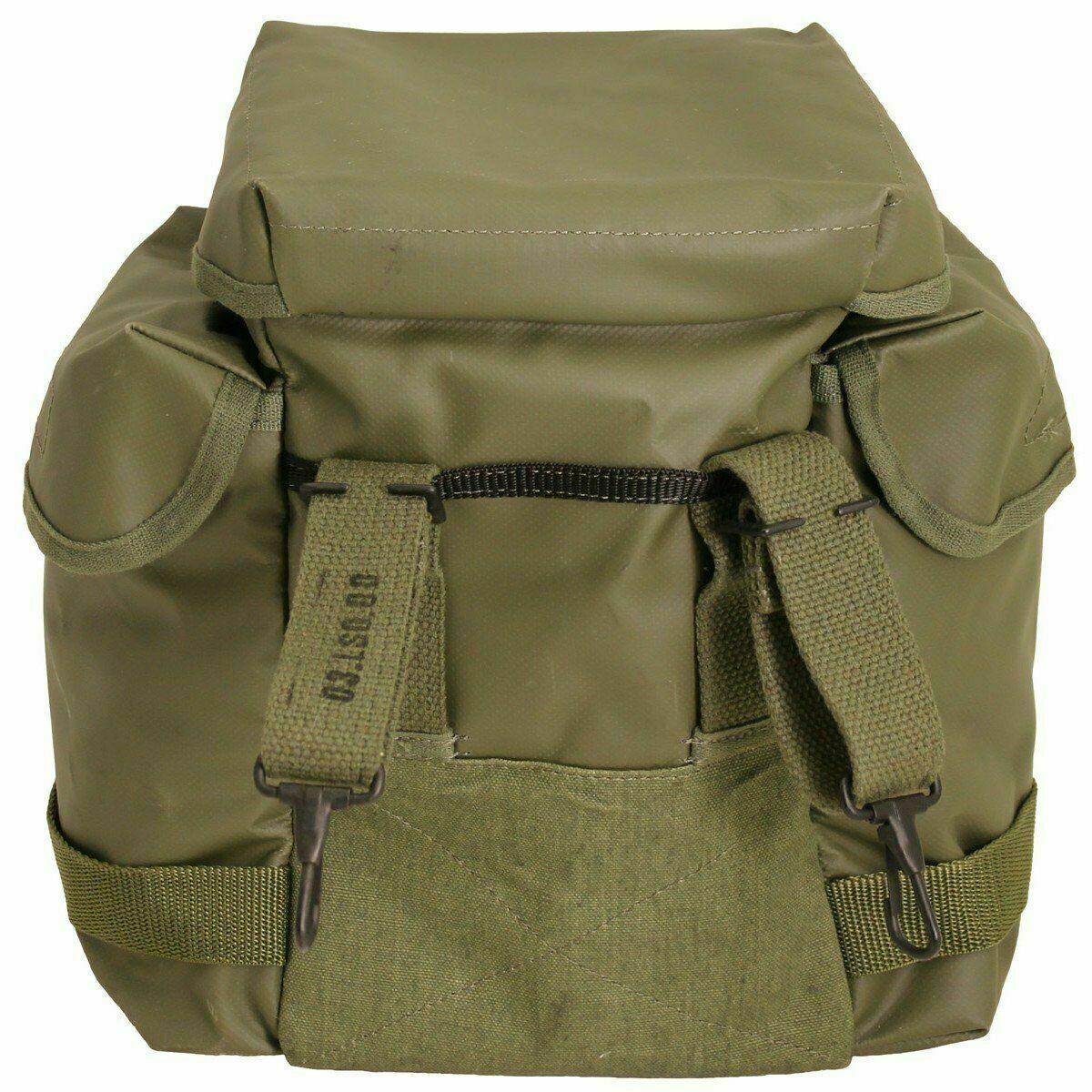 Military French/Polish Vinyl Gas Mask Bag ONLY OD Green